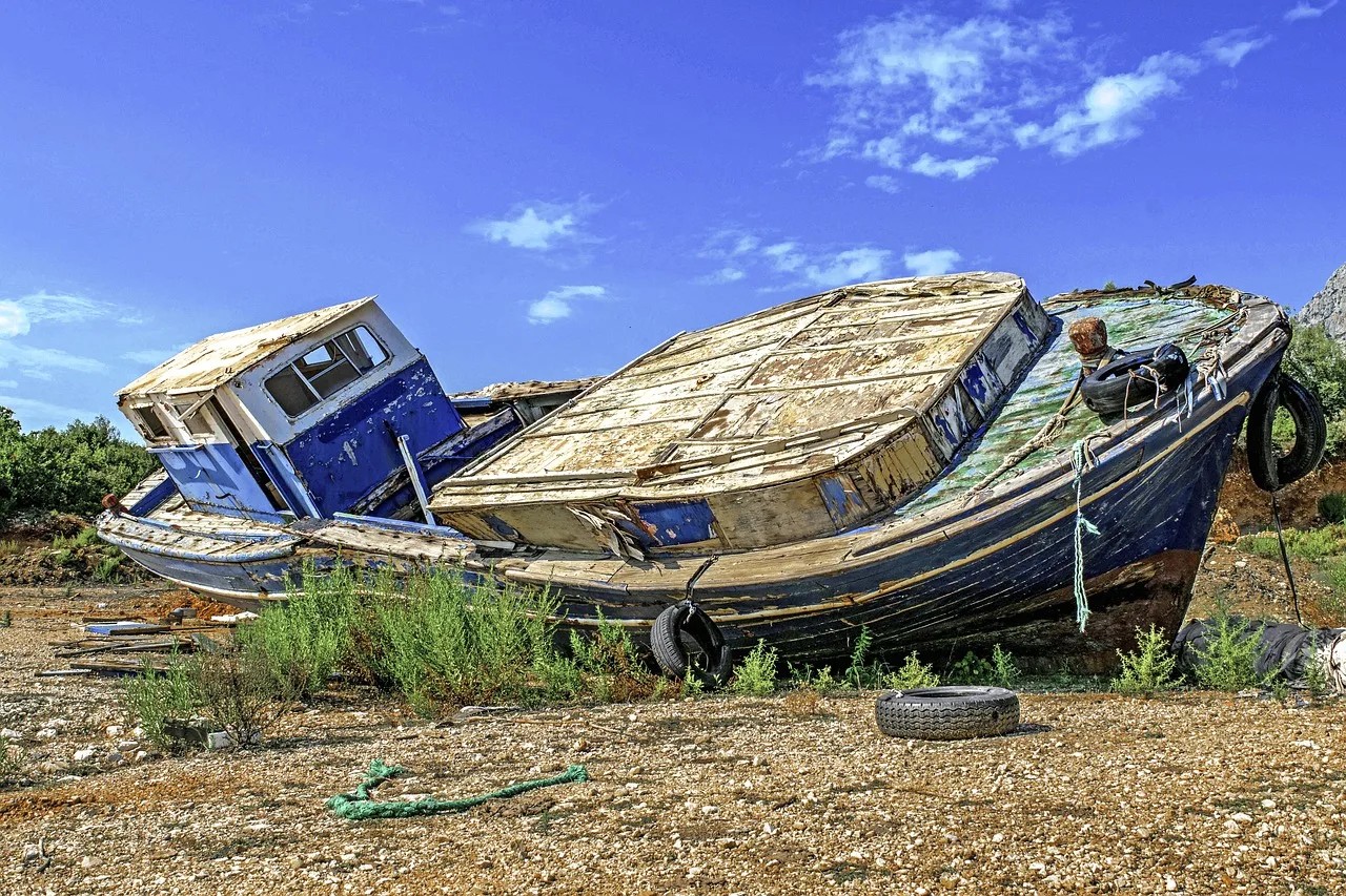 Boat storage yard