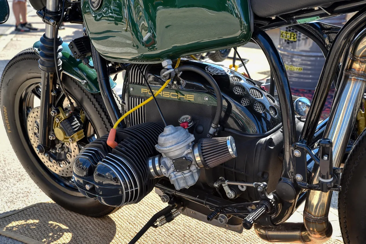 Boat engine closeup
